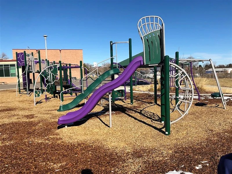 Single slide at Studio School playground